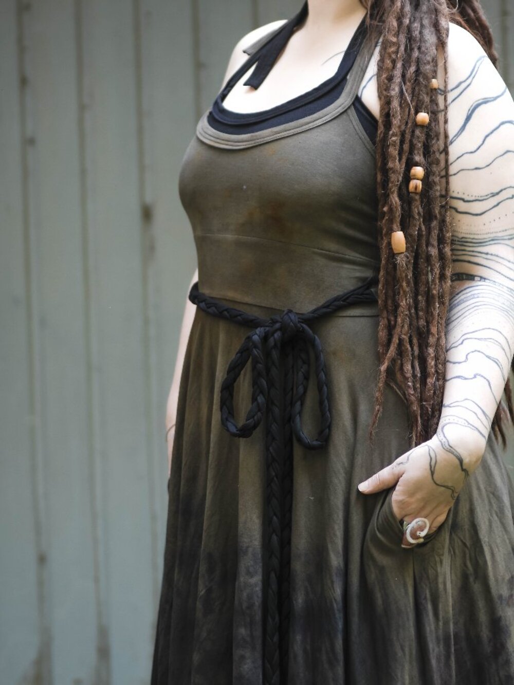 Katziwaesche The Druid Dress - Moss Fae - SIZE M/L